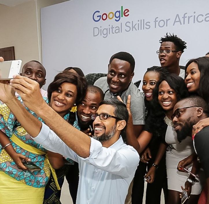 Google CEO Sundar Pichai With Team