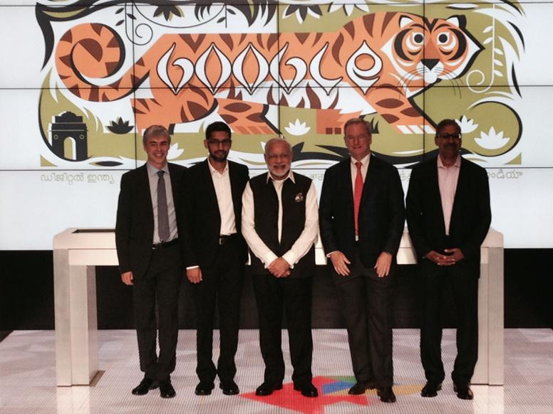 Google CEO Sundar Pichai With Modi