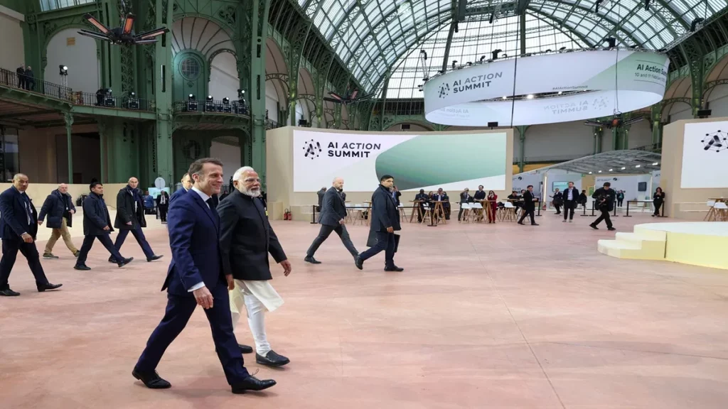 PM Modi and French President Emmanuel Macron at AI Action Summit
