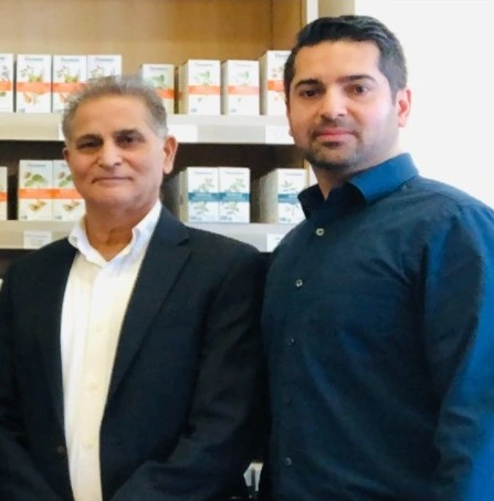 Karan Chopra with his father, Virendra Chopra