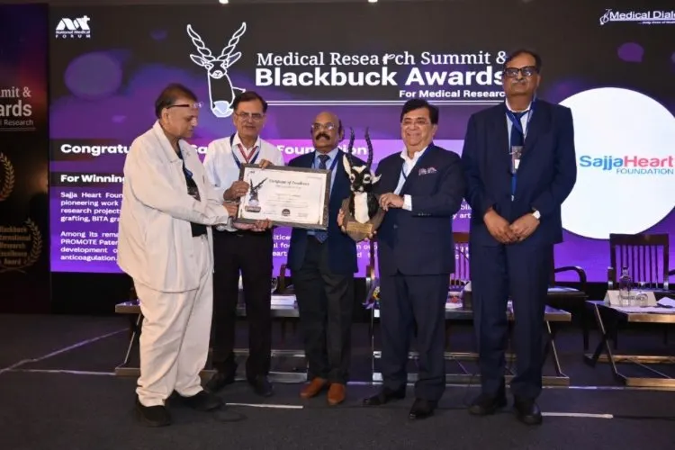 Sajja Heart Foundation won Blackbuck Outstanding Research Institution Award