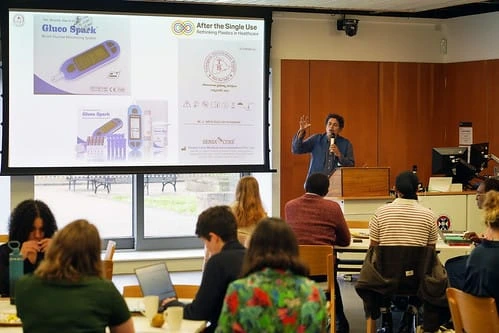 Dr. Nanda Kishore Kannuri in a session with the collaboraters of the study