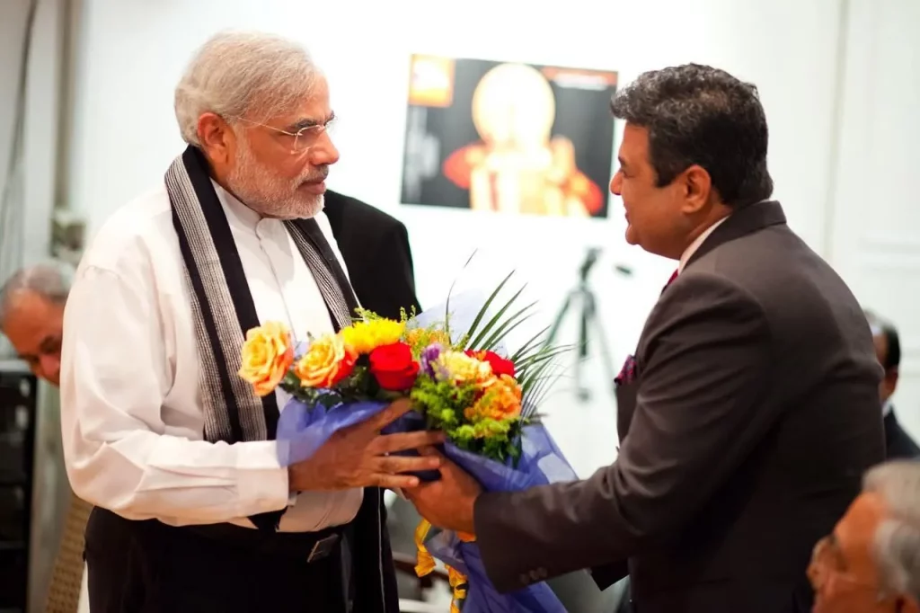 Sammy Kotwani with Narendra Modi when he visited Russia as CM of Gujarat in 2008