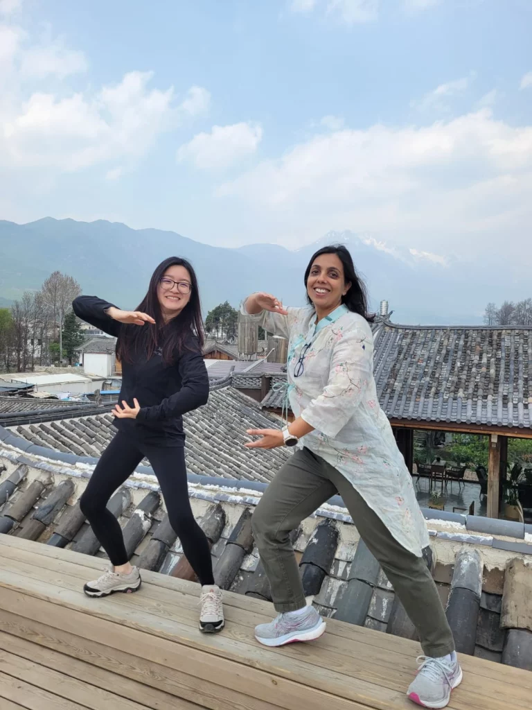 Wang Xiaojie and Nazia in China
