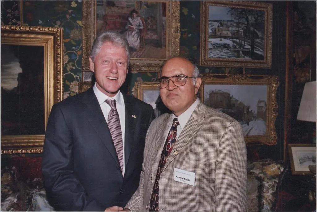 Kanwal Rekhi with the former President of United States, Bill Clinton