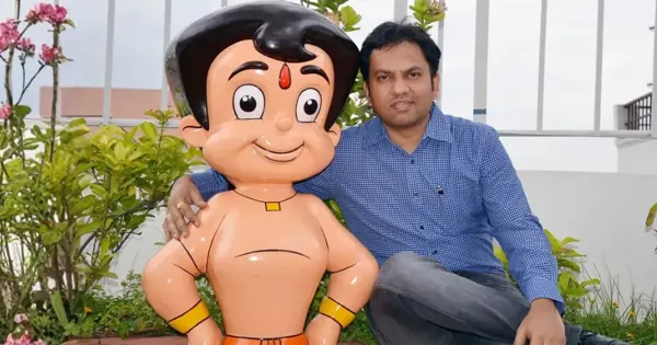 Rajiv Chilaka and Chotta Bheem